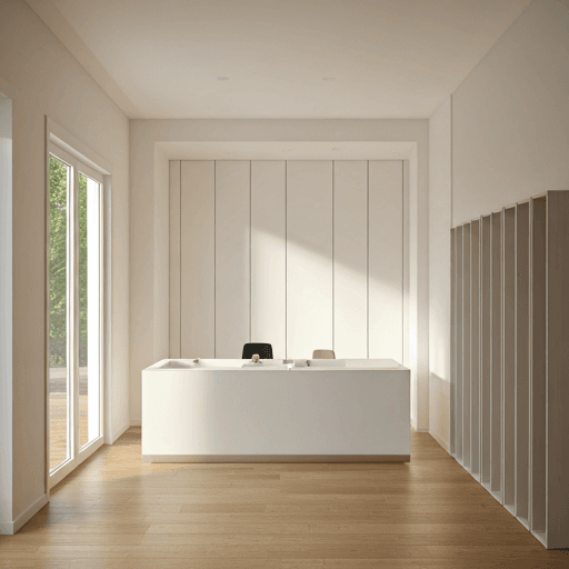 Modern clean house interior with natural light